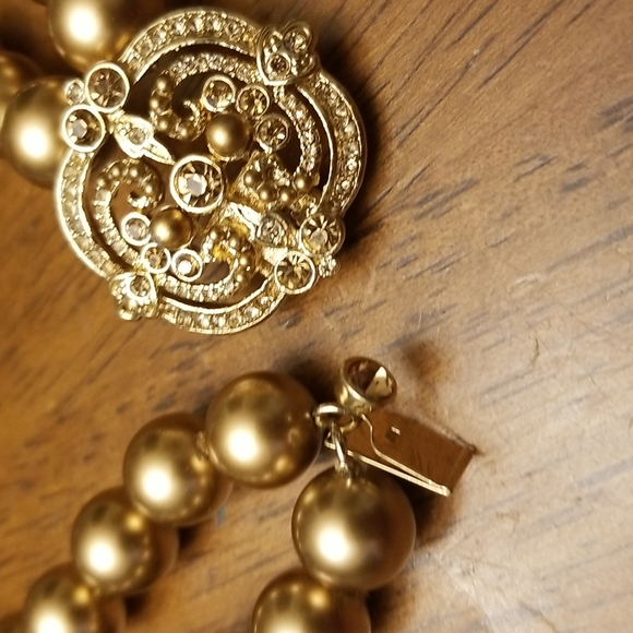 Copper color beaded necklace - Picture 7 of 8